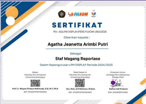 Junior Staf Reportase
